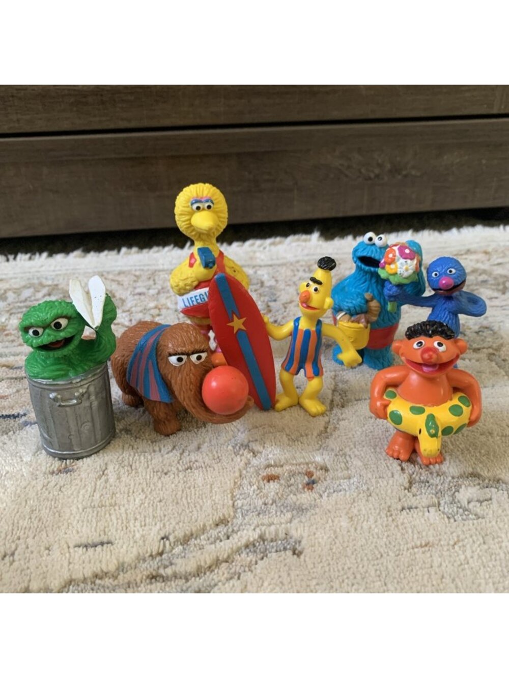 Vintage Lot Of 7 Muppet Sesame Street Applause PVC Figures Cake Toppers 1980s